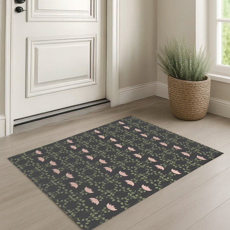 Paillasson Anjelica, Gris anthracite, L 36 po x L 60 po