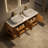 60'' Double Bathroom Vanity with Engineered Stone Top