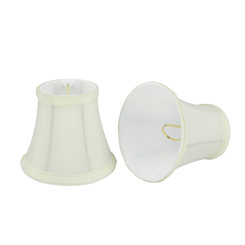 Abat-jour cloche candélabre en Similisoie H 4,5 po (attache) en blanc cassé