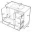 Ensemble de meuble-lavabo avec lavabo, 4 tiroirs et support de rangement latéral pour un rangement moderne et efficace-718520289