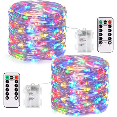 Schlitz 67.2' LED Battery Powered 200 - Bulb Rope Lights String Light