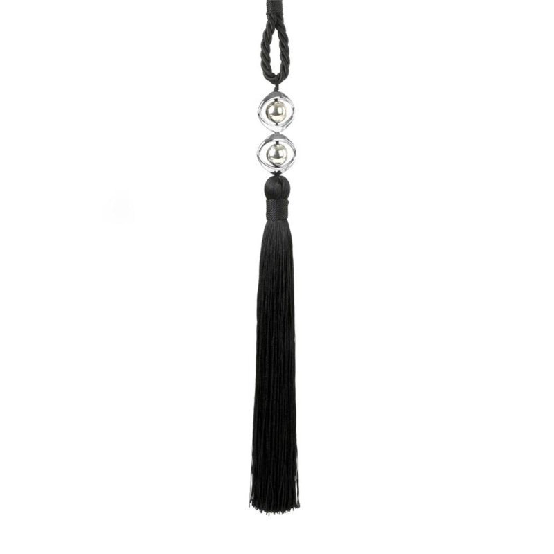 Zionsville Fabric 32cm Curtain Tieback, Black