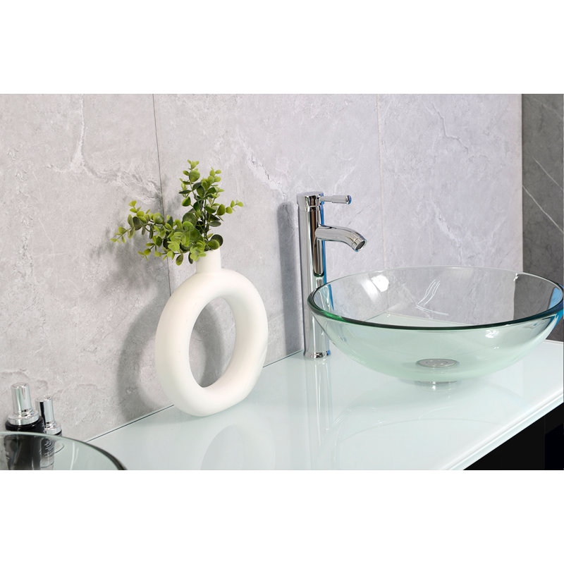 Ensemble de meuble-lavabo mural double, Noir, noir, noir, noir