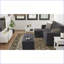 Repose-pieds avec rangement, microfibre noire, moderne et compact | Pieds en bois | Noyer brun-165396580