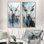 Aquarelle Highland Yaks Family - ensemble de 2 impressions sur toile Yaks