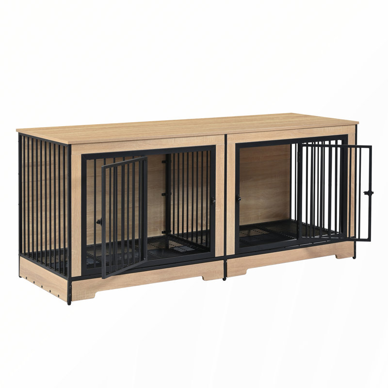 Meuble double XL avec cage pour chien