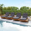 Chaises longues en bois avec coussin moelleux-1514783853