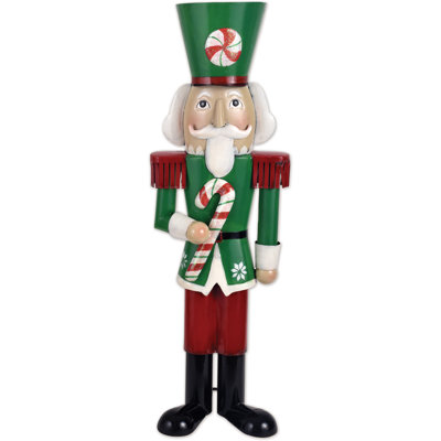 Candy Cane Nutcracker Sculpture