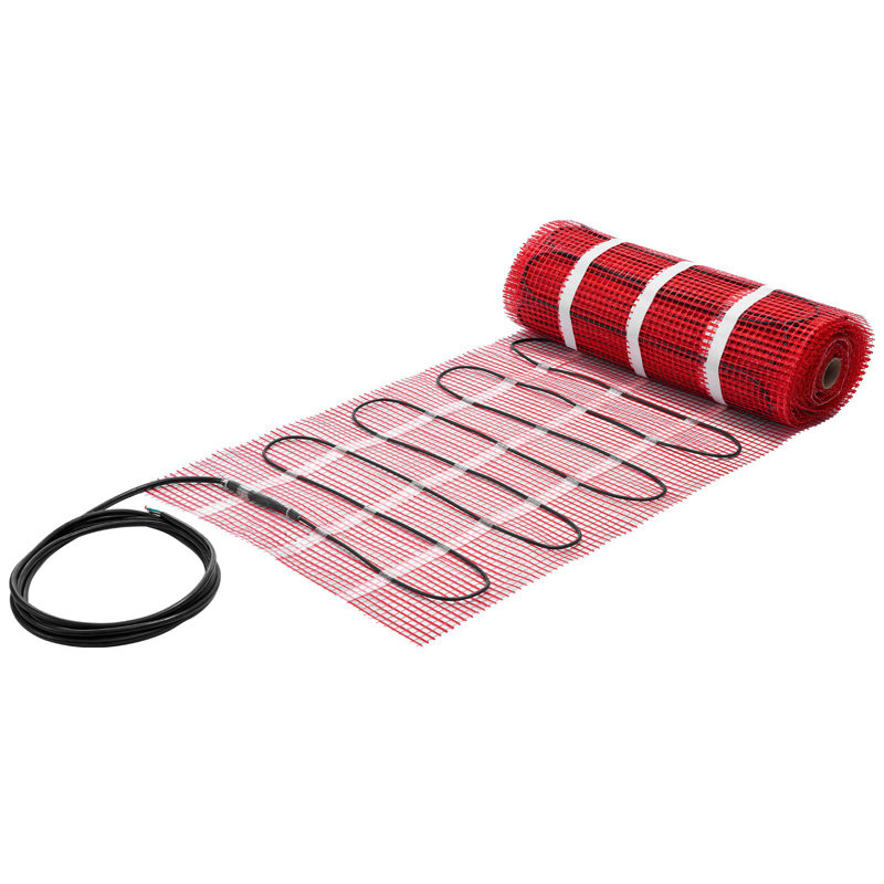 90 Sqft Self-Adhesive Mesh Floor Heating Mat System, 120V Electric Radiant Heated Floor System, With Smart Control Thermostat And Alarm, Easy Installation For Tile, Stone, Vinyl