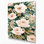 Aquarelle, art floral sur toile beige