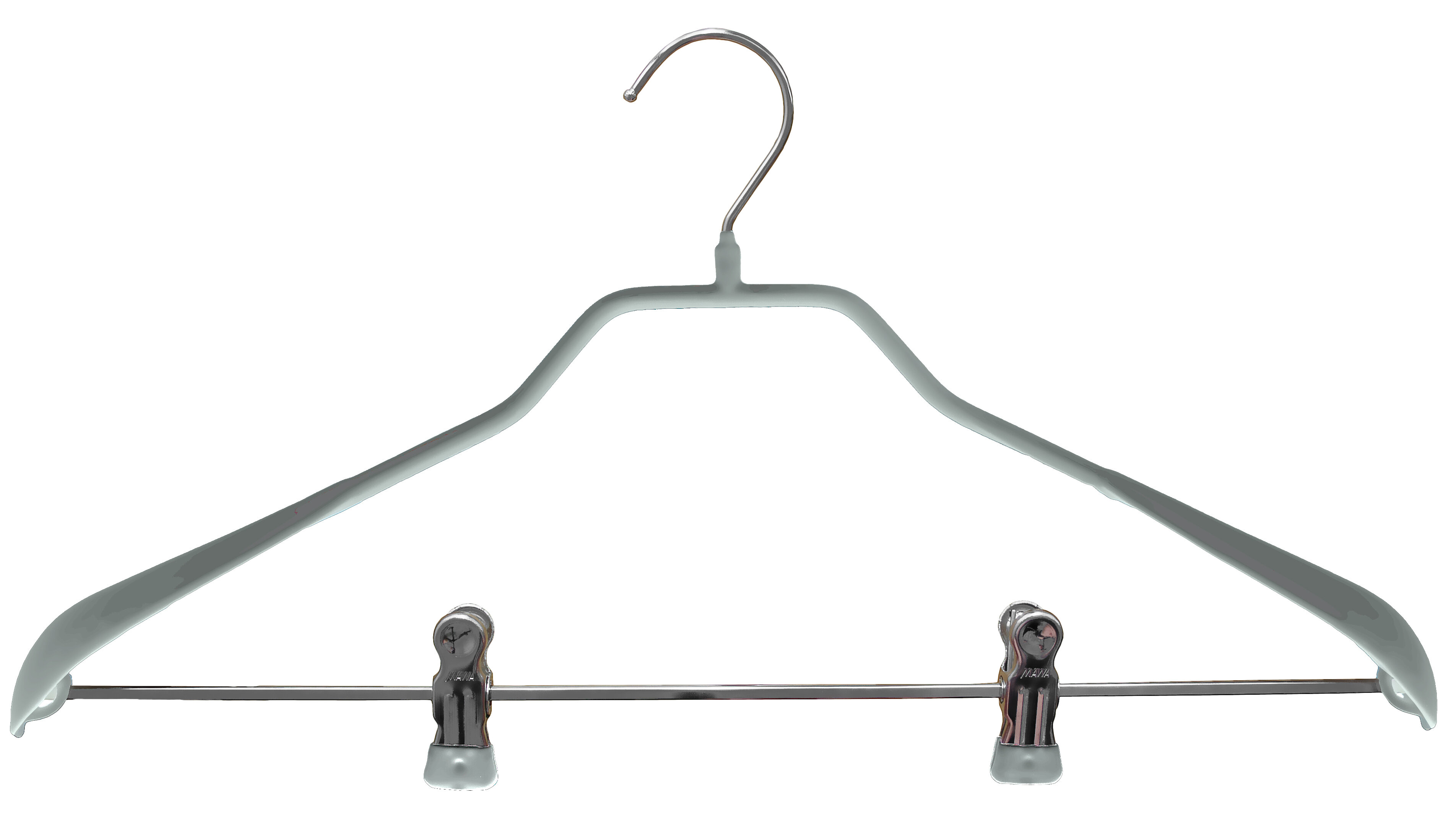 Mawa Bodyform Non-Slip Hanger with Clips, Black