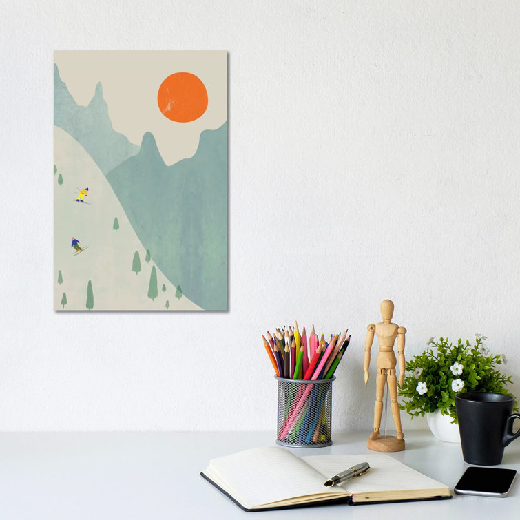 Ski Set II by Flatowl - Wrapped Canvas Print