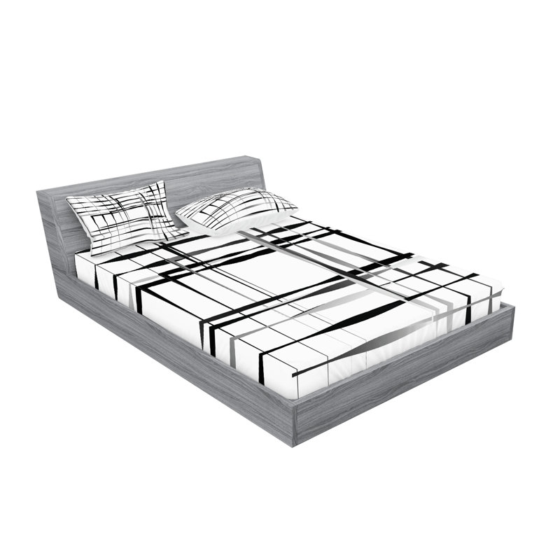 Drap-housse et taie décorative Ambesonne, Ensemble de draps pour grand lit + 5 pièces suppl