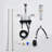 Bathroom Faucet With Pull Down Sprayer, 2 Handles 3 Hole Bathroom Faucet-107099426