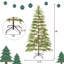 Arbre de Noël artificiel complet 6 pi avec lumières DEL et base en métal, 612 pointes pour un décor de Noël réaliste