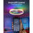 RGB Ceiling Fan with Lights, low profile ceiling fans with lights and remote, Flush Mount LED Fan Light, Modern Bladeless Fandelier for Bedroom Works with APP, 16IN Gold-2141165948