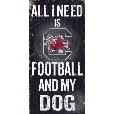 « football and my dog », plaque d’art textuel NCAA