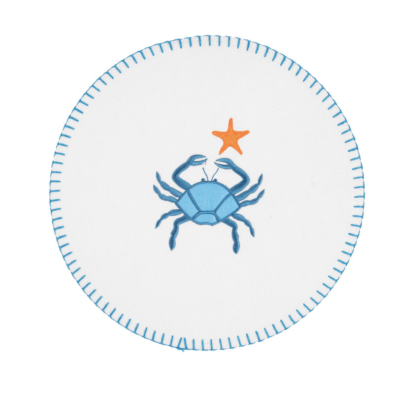 Ensemble de 6 napperons Crab Felt