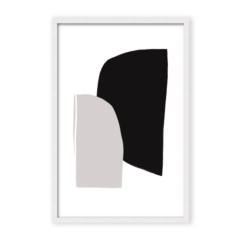 Abstractions No 5 Print by Anastasia Sawall, 36" H x 24" W x 1.125" D, Beige, Framed Matted Print