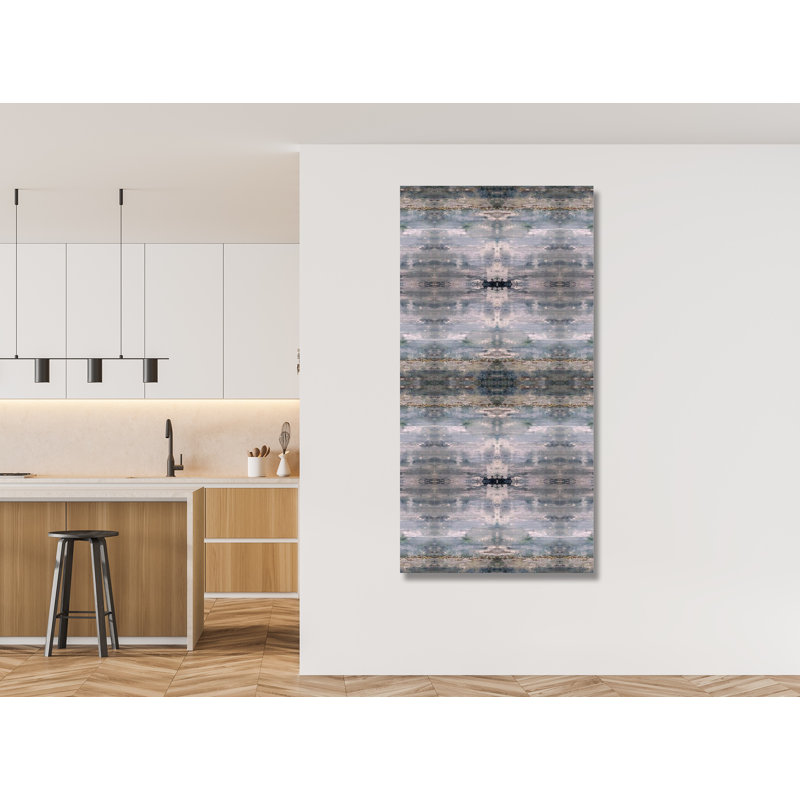 Totem Print by John Beard, Black Framed Canvas, 41.5" H x 21.5" W x 1.75" D