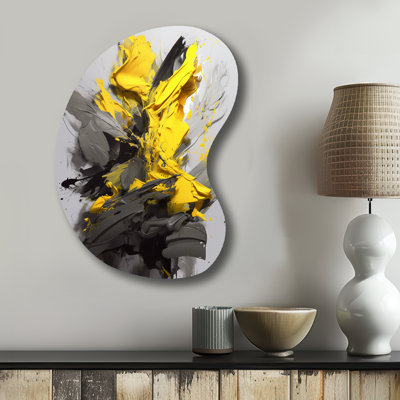 Clougher - Irregular Shape Abstract Geometric Metal Wall Decor, Asymmetrical Metal Wall Sculpture Print