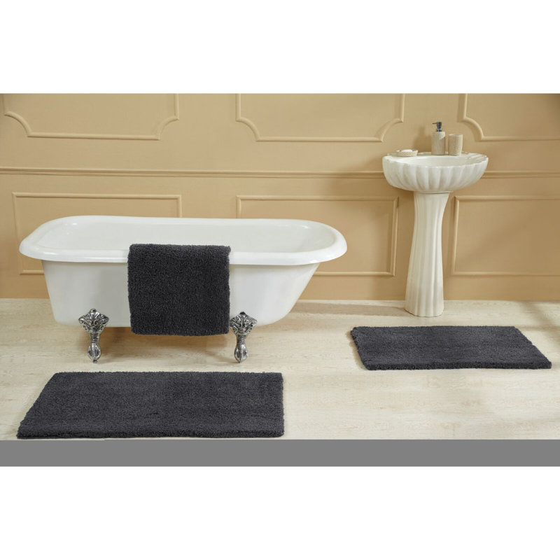 Tapis de salle de bain Micro, Rectangle 21 po x 34 po, Anthracite