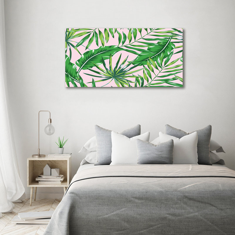 Tropical Leaves - Print on Canvas, Canvas, 70cm H x 140cm W
