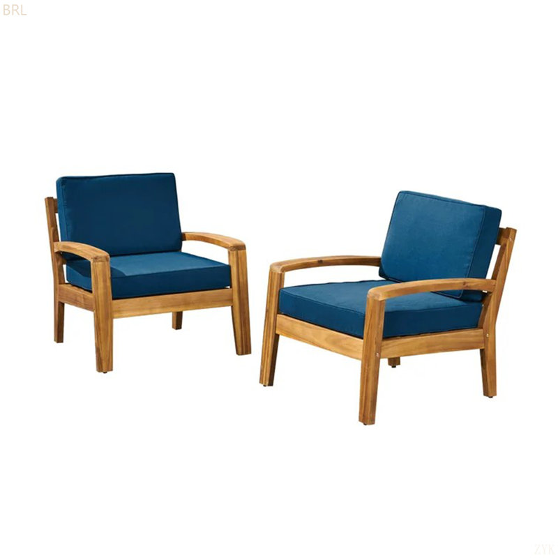 [Chaise simple] CHAISE CLUB GRENada, Bleu sarcelle / brun