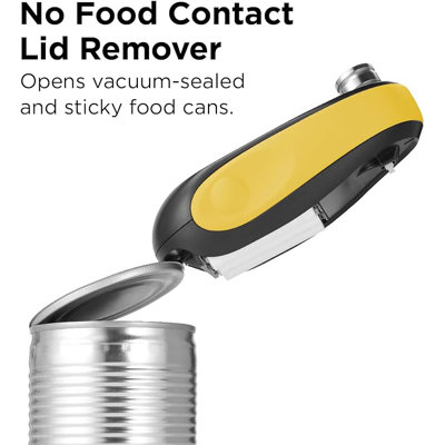 One-To-Go Electric Can Opener: Auto Stop, Smooth Edge, Lid Lifter
