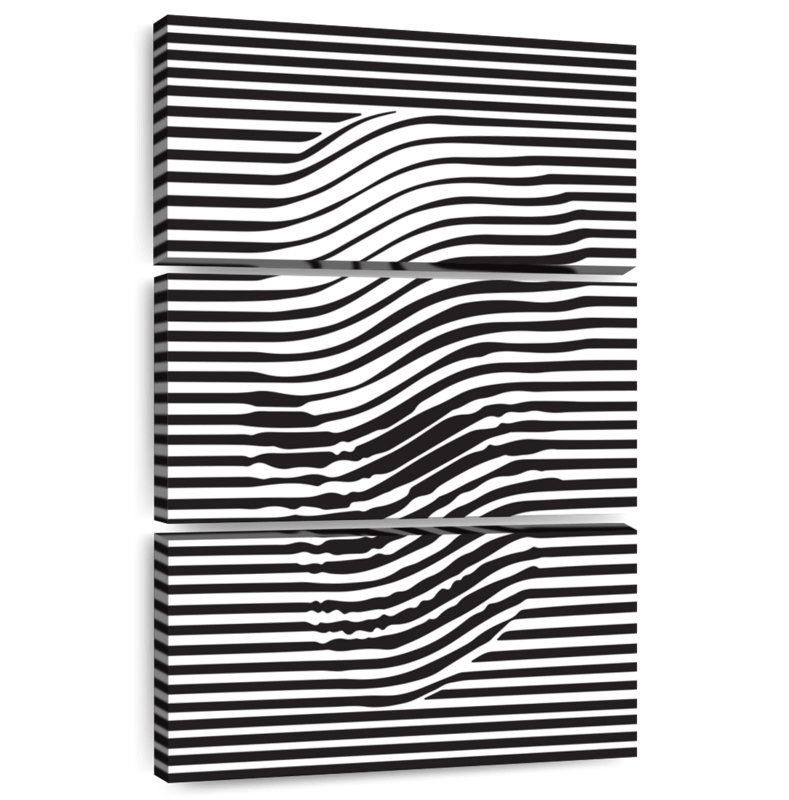 Kerner Skull Optical Illusion, 32" H x 20" W