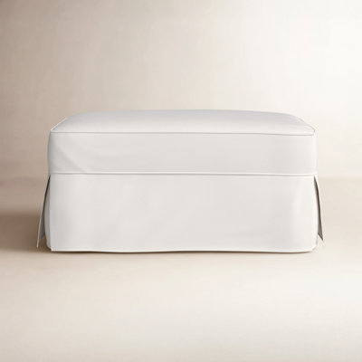 Taylor Slipcovered Ottoman by Birch Lane