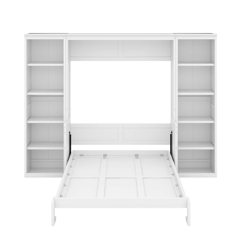 Lit escamotable avec bureau et bibliothèque Murphy, Double
