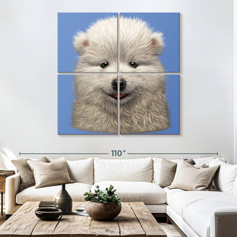 Brampt Samoyed Puppy, 74" H x 74" W