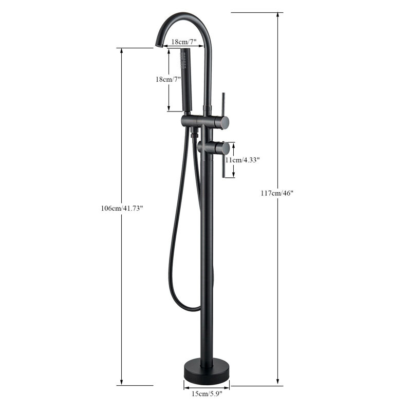 Balta 2 Handle Bathroom Bath Shower Mixer with Diverter and Handshower Included