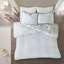 Ensemble de literie réversible à motif floral, mélange de coton pour grand lit, Shabby Chic Home