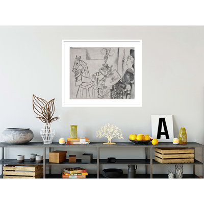 «Cavalier Page and Monk» par Pablo Picasso, impression giclée sur cadre