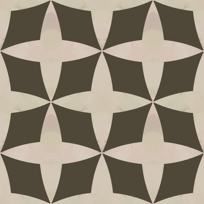 Earthy Quatrefoil Pattern by Josie George — Pattern Wall Art, Framed Canvas, 24 × 24, Black