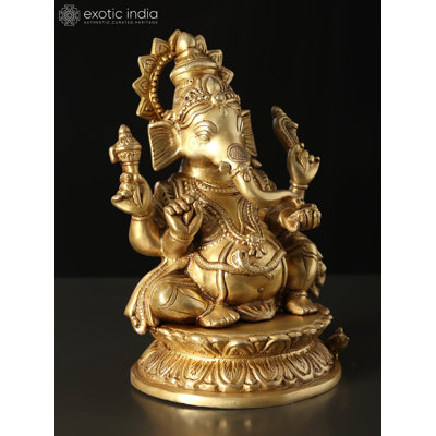 Kamalasana Chaturbhuja Ganesha