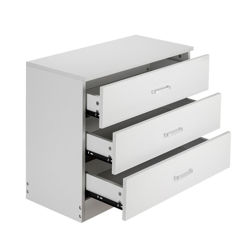 3 - Drawer End Table in White