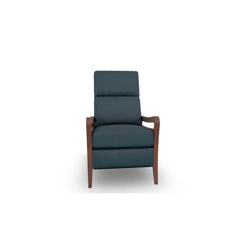 Modern High Leg Recliner, Dark Walnut, Midnight