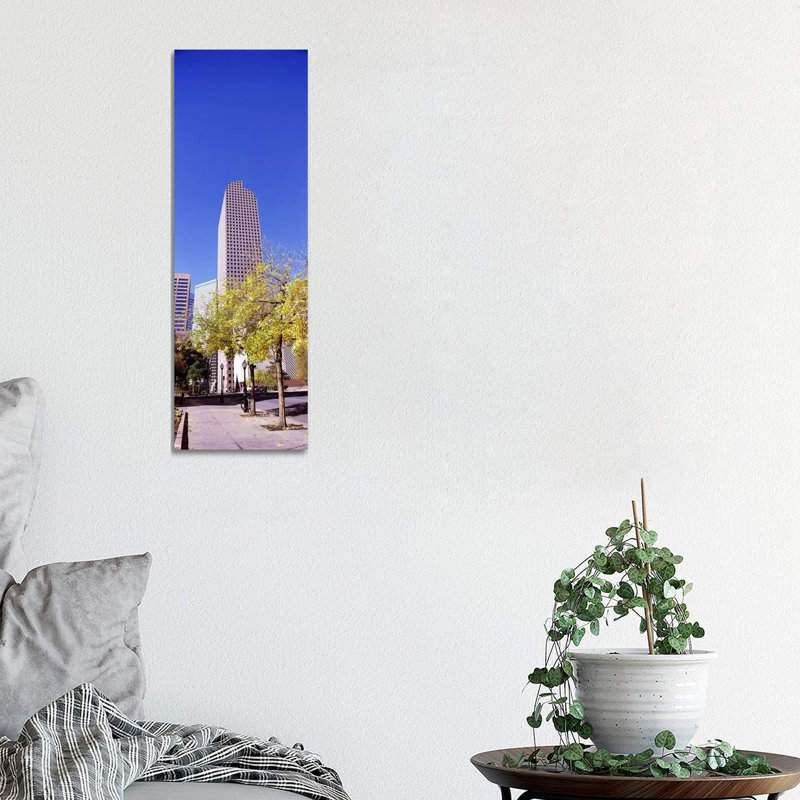 Mailbox Building In A City, Wells Fargo Center, Denver, Colorado, USA by Panoramic Images - Wrapped Canvas Panoramic Print