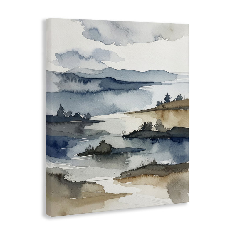 Toile The Flow Of Water, design par Alonza Saunders, H 30 po x l 24 po