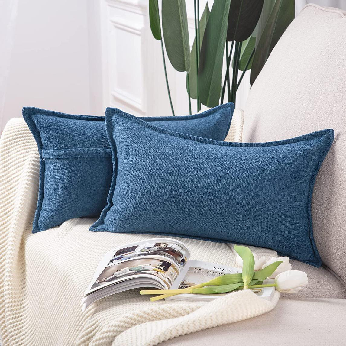 Teal Velvet Lumbar Pillow - Aesthetic Abode