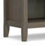 Table de chevet transitionnelle en bois massif l 24 po avec 2 tiroirs et tablette de rangement ouverte Amherst-618343172