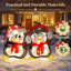 Ensemble de 2 décorations de Noël pour pingouins lumineux (décorations de Noël d'extérieur pour pingouins, jardin et jardin)