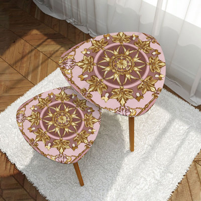 Ensemble de 2 tables basses gigognes Triangle