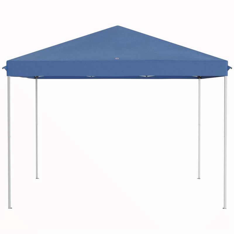Tente à auvent escamotable avec filet Outsunny, Bleu