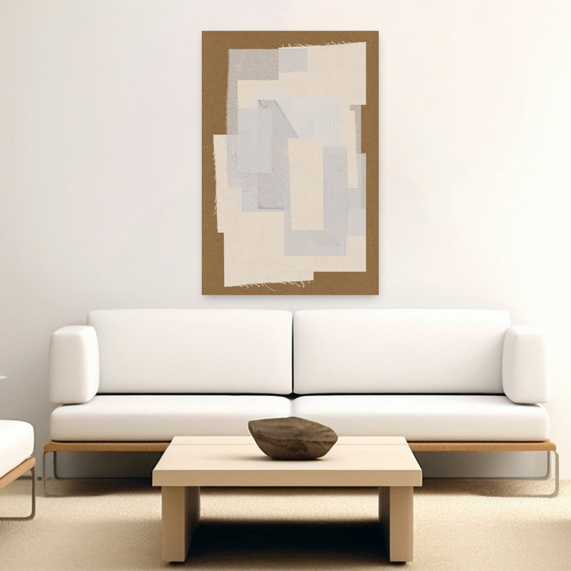 Art contemporain abstrait géométrique contemporain, H 60 po x l 40 po