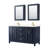 Daria 60'' Double Bathroom Vanity with Carrara Marble Top-97961479-97961482
