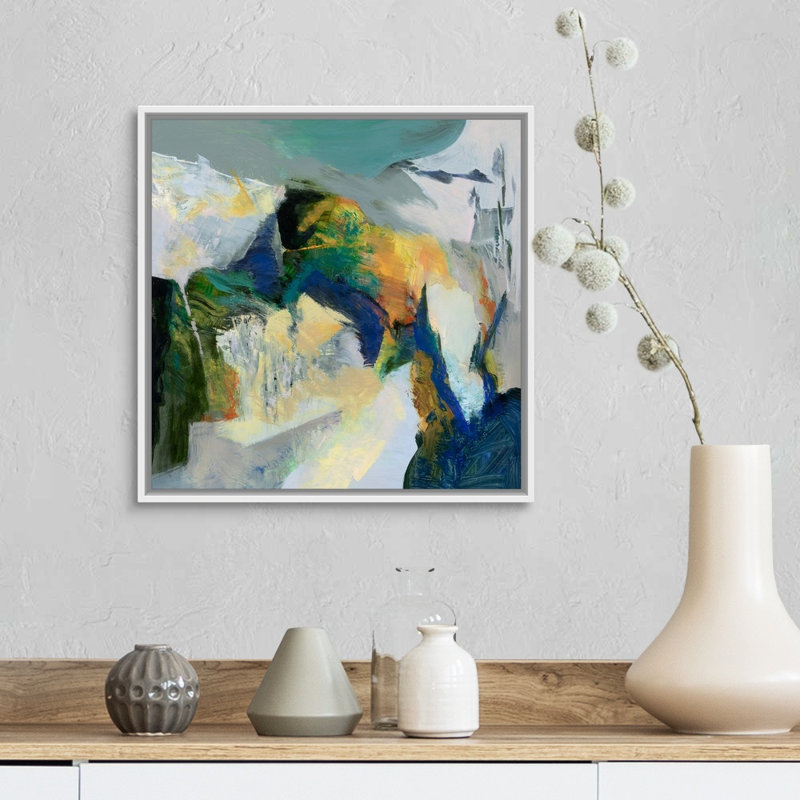 Reproduction d’art sur toile, "iceberg" par Emilia Arana, Cadre blanc, H 18 po x l 18 po x P 1,75 po
